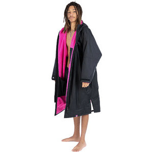 Dryrobe Advance Long Sleeve Change Robe V3 DR104V3 - Black / Pink